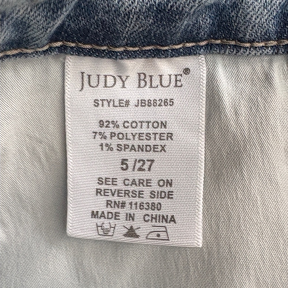 Judy Blue Star Embroidered Jeans High Waist Skinny Fit Size 5/27 - Picture 12 of 14